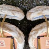 Pair of Pelfran 1970s furry chairs