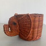 Wicker elephant basket