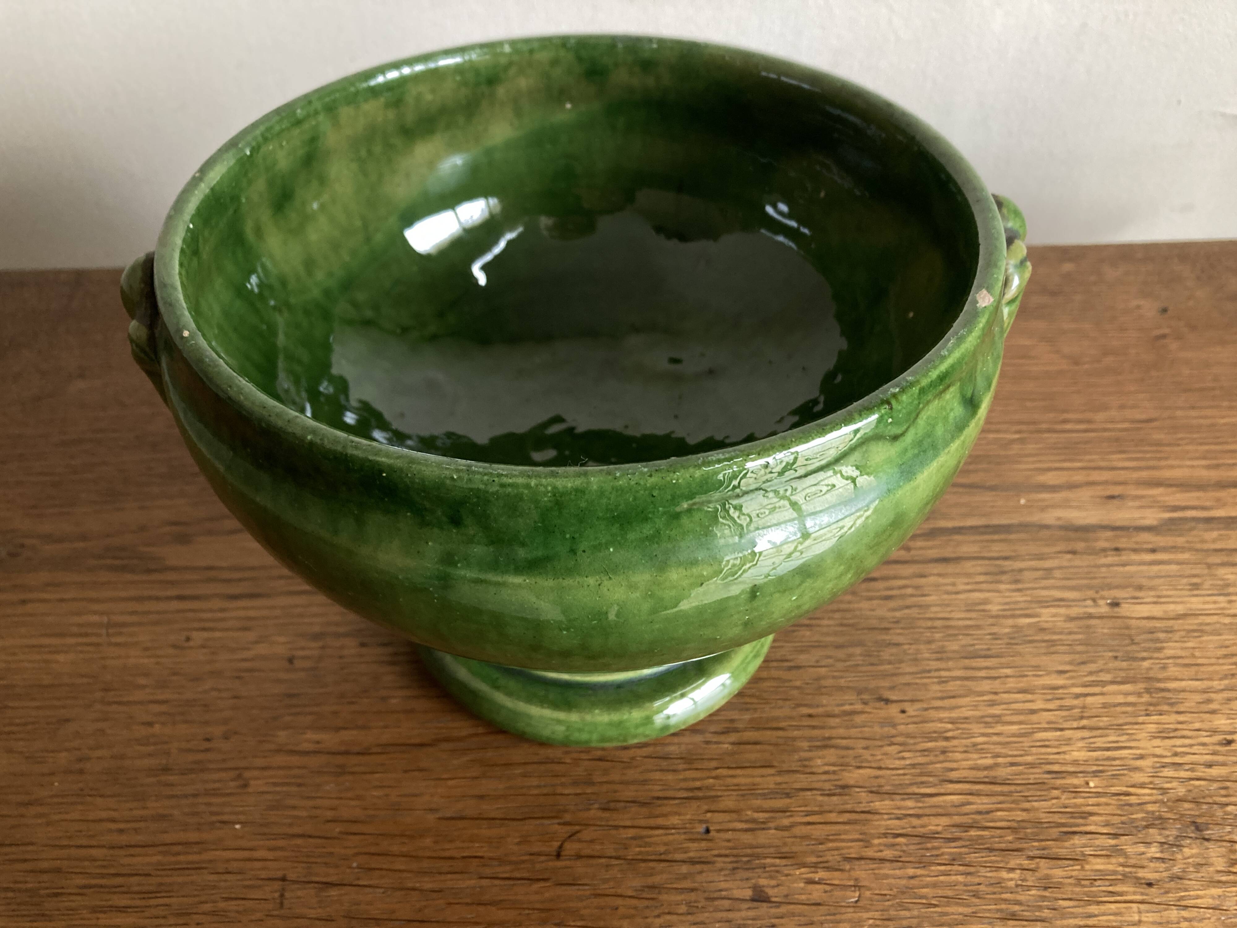 Neo-classical glazed earthenware cup from Biot 1960