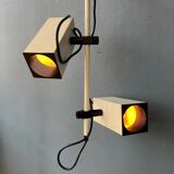 Vintage Philips beige downrod ceiling lamp