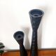 Pair of vintage metal diabolo candlesticks