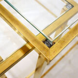 Golden metal tables
