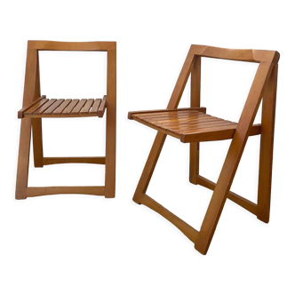 Paire de chaises pliantes