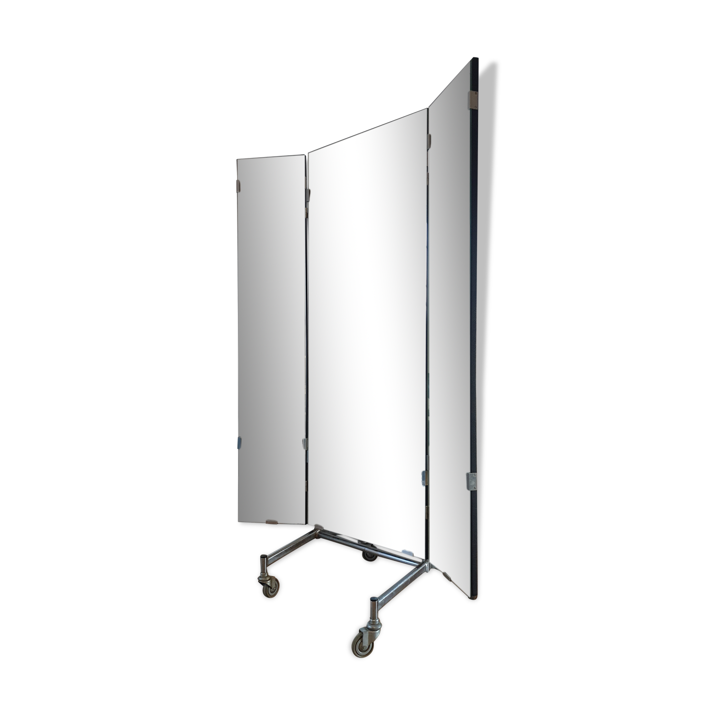XL triptych mirror on wheels