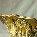 Onnaing barbotine hanging planter, late 19th century