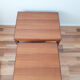 3 teak pull-out tables, signed Barrett, vintage, 1964