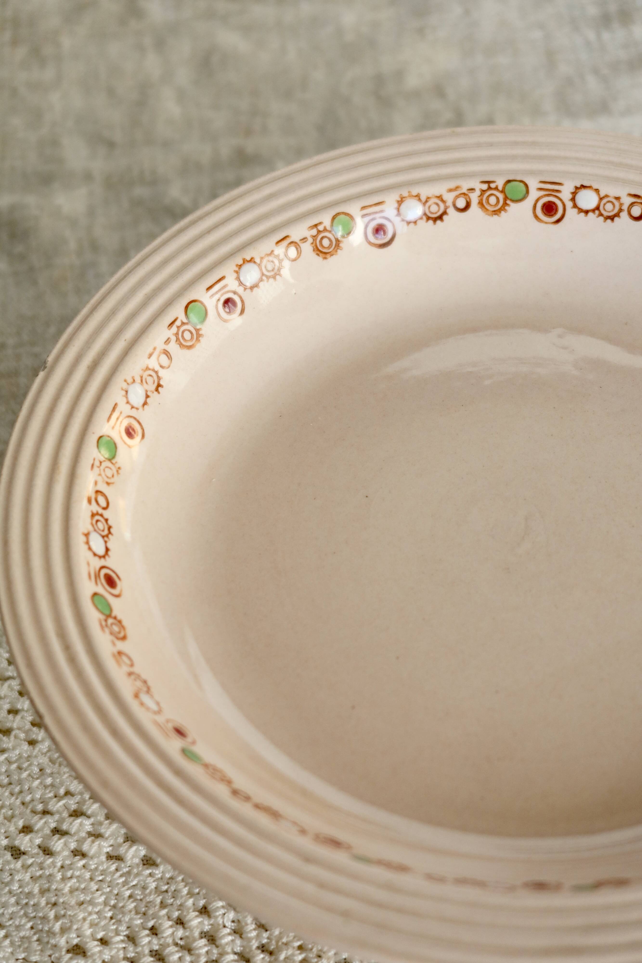 Antique Longwy compote in pink earthenware - Betty series - Art Deco design