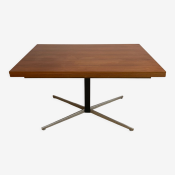 Adjustable teak table, unfoldable, up and down