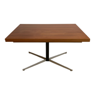 Adjustable teak table, unfoldable, up and down