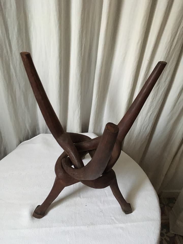 African table wooden tripod foot