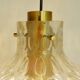 Vintage thick glass suspension by Glashette Limburg 1960s