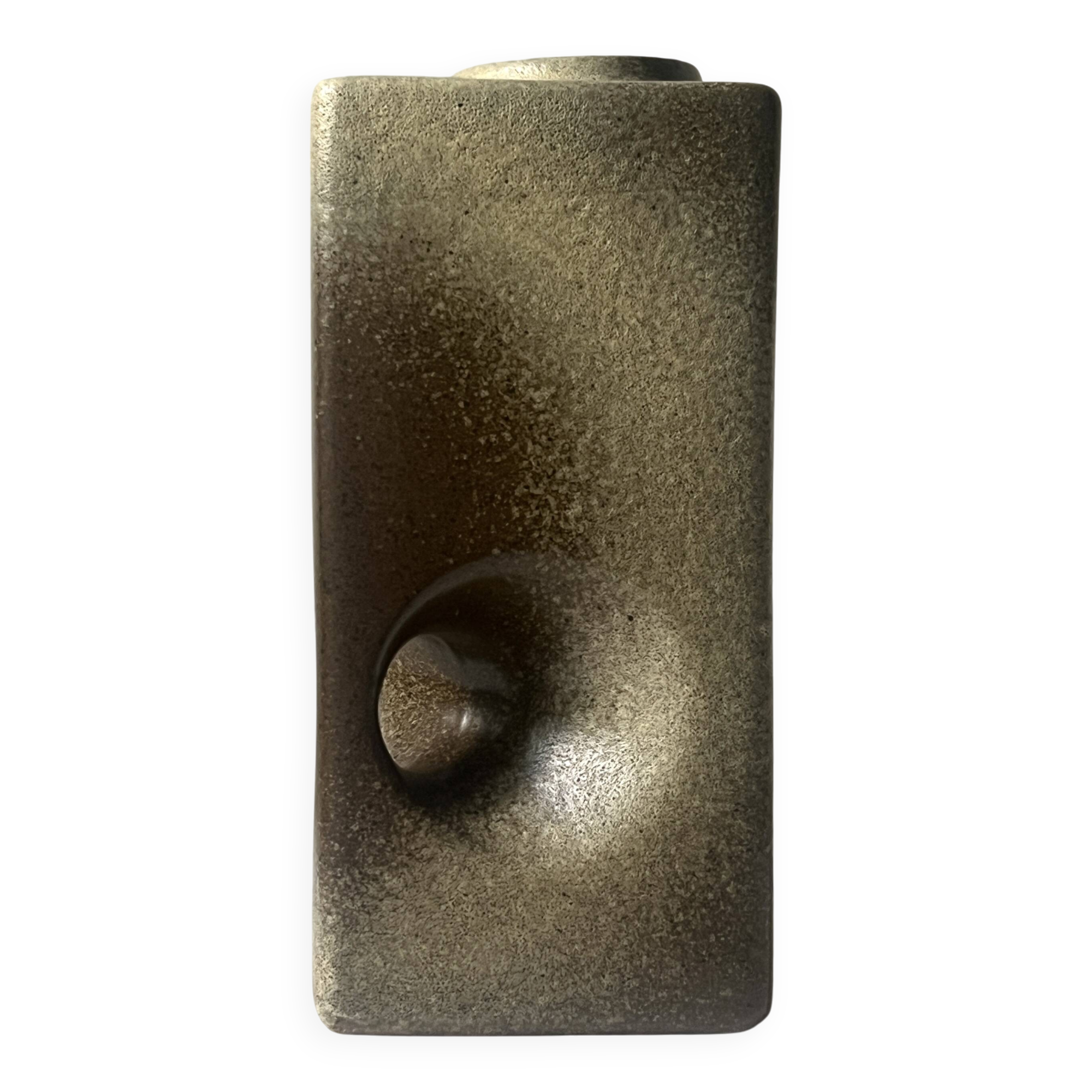 The modernist vase is German, VEB Haldensleben Fat Lava 1970.