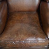 Wingback Chair in Sheepskin Leather