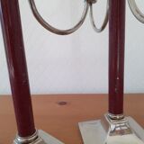Pair of three-burner candlesticks