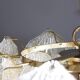 Amazing Large Murano Glass Gold Leaves Chandelier