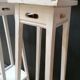 Pair of harnesses, pedestal table with plants, vintage wooden