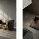 Vintage Mid-Century Modern German Brutalist Brown Leather 2-Seater Sofa