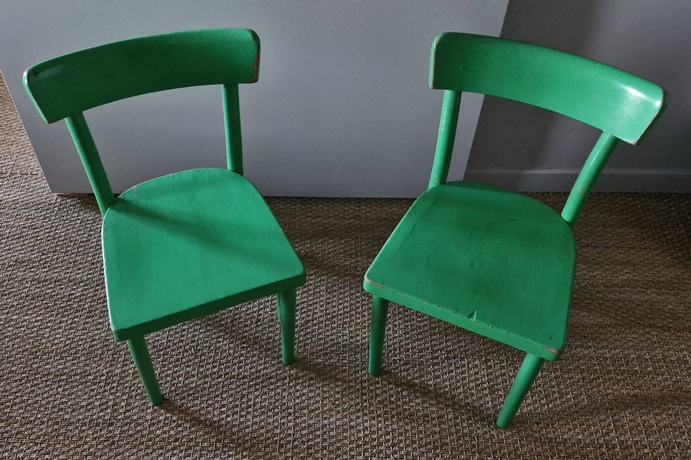 Pair of 1950s children's chairs, Baumann style