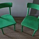 Pair of 1950s children's chairs, Baumann style