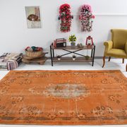 Orange wool turkish rug 299x178cm