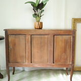Louis XV style chest of drawers in solid oak, 20th century