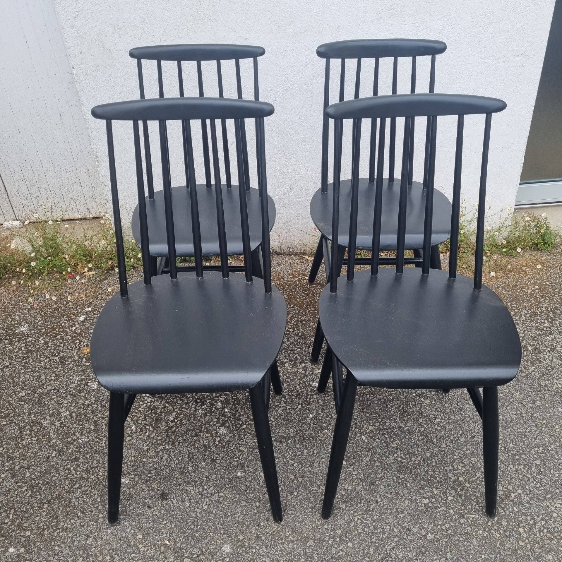 4 chaises scandinave Fanett Ilmari Tapiovara