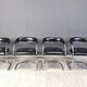 Vintage chrome and leatherette cantilever dining chairs by Giotto Stoppino,