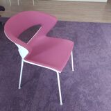 Set of Kicca Kastel chairs with fixed legs - plum/white - Made in Italy