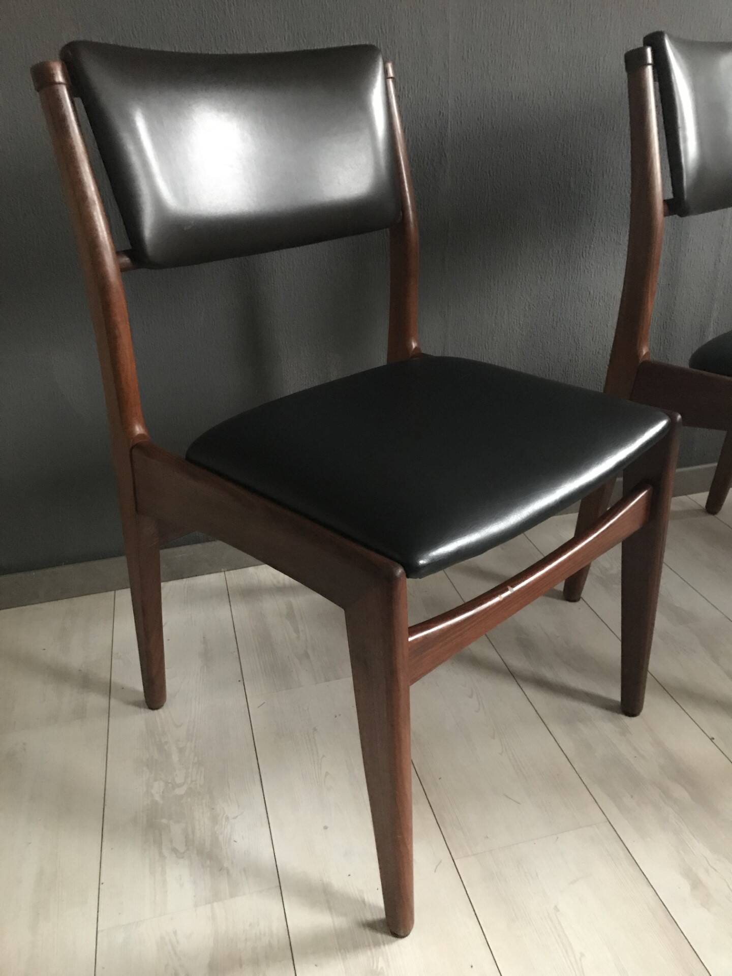 2 x vintage danish dining chairs