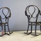 Pair of Art Nouveau rocking chairs, 1910s