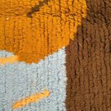 Moroccan wool rug with traditional colourful patterns, size 140 x 260 cm.