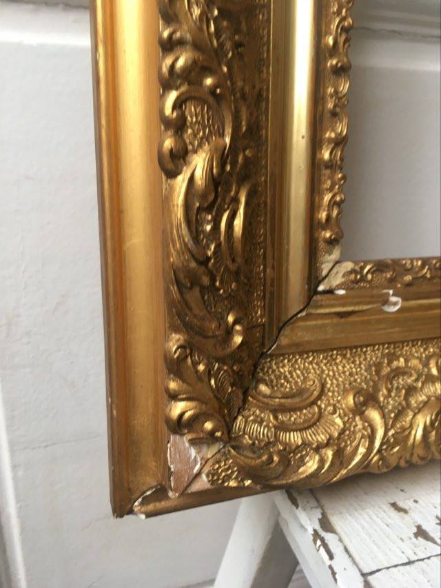 Old gilded wood frame