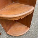 Pair of 19th-century solid wood corner wall shelves.
