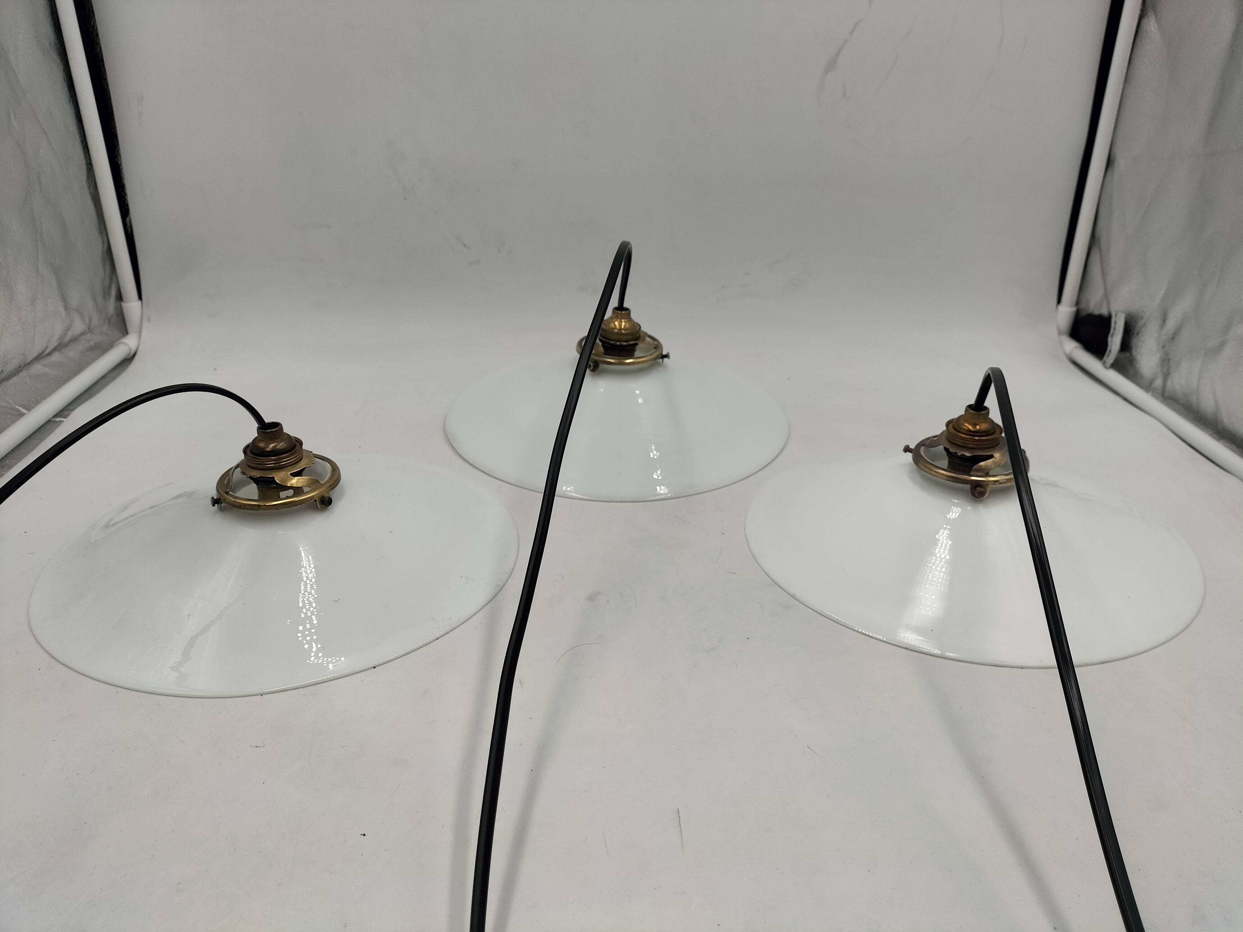 Opaline pendant lights