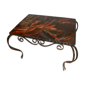 table basse fer forge - 1960 1970