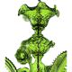 Contemporary Translucent Green Murano Style Glass Chandelier