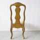 Golden baroque chair, gold-plated wooden chair louis xiv.