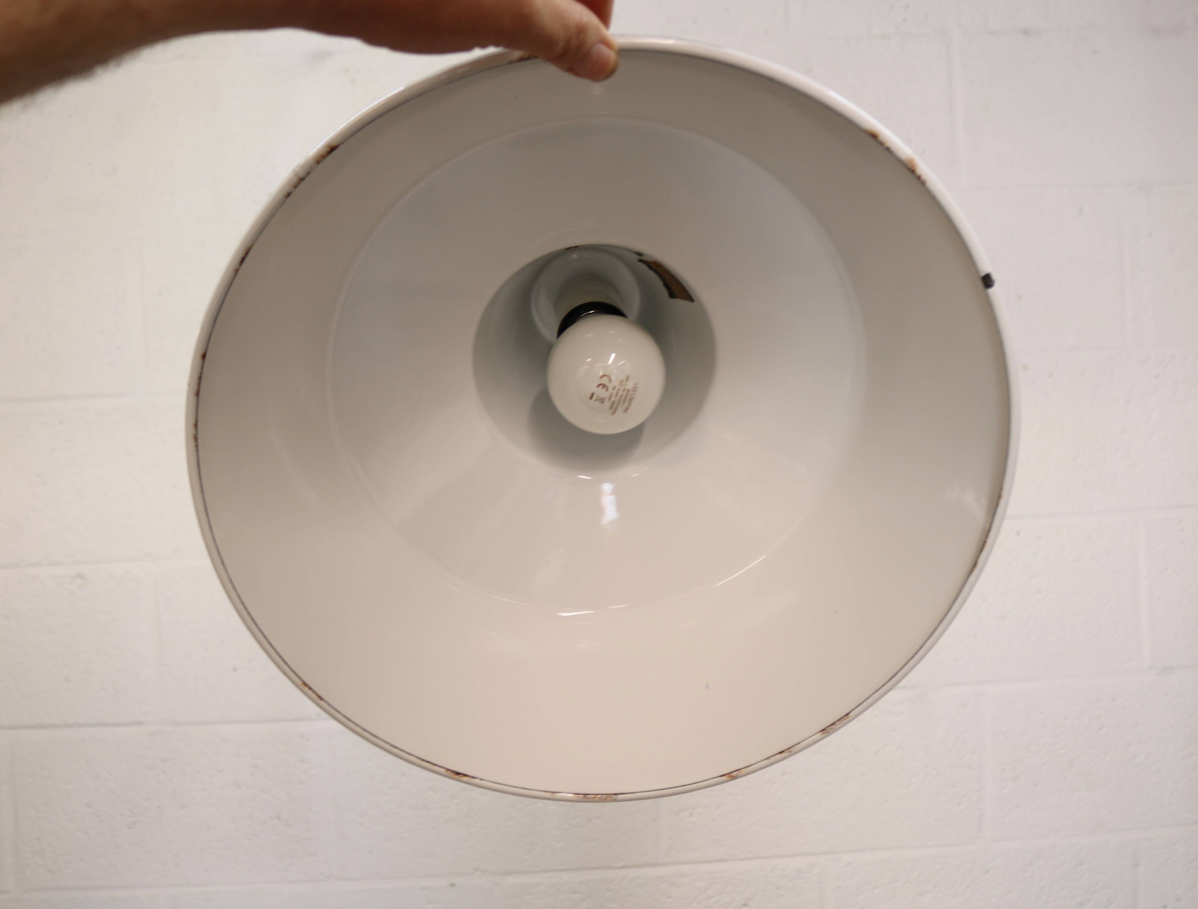 Danish industrial pendant lamp by **Louis Poulsen**, model **Vaerksteds**