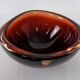 Swedish Burgundy Glass Bowl from Orrefors, 1960s