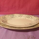 Two oval dishes Boulenger Choisy le Roi Derby Terre de fer