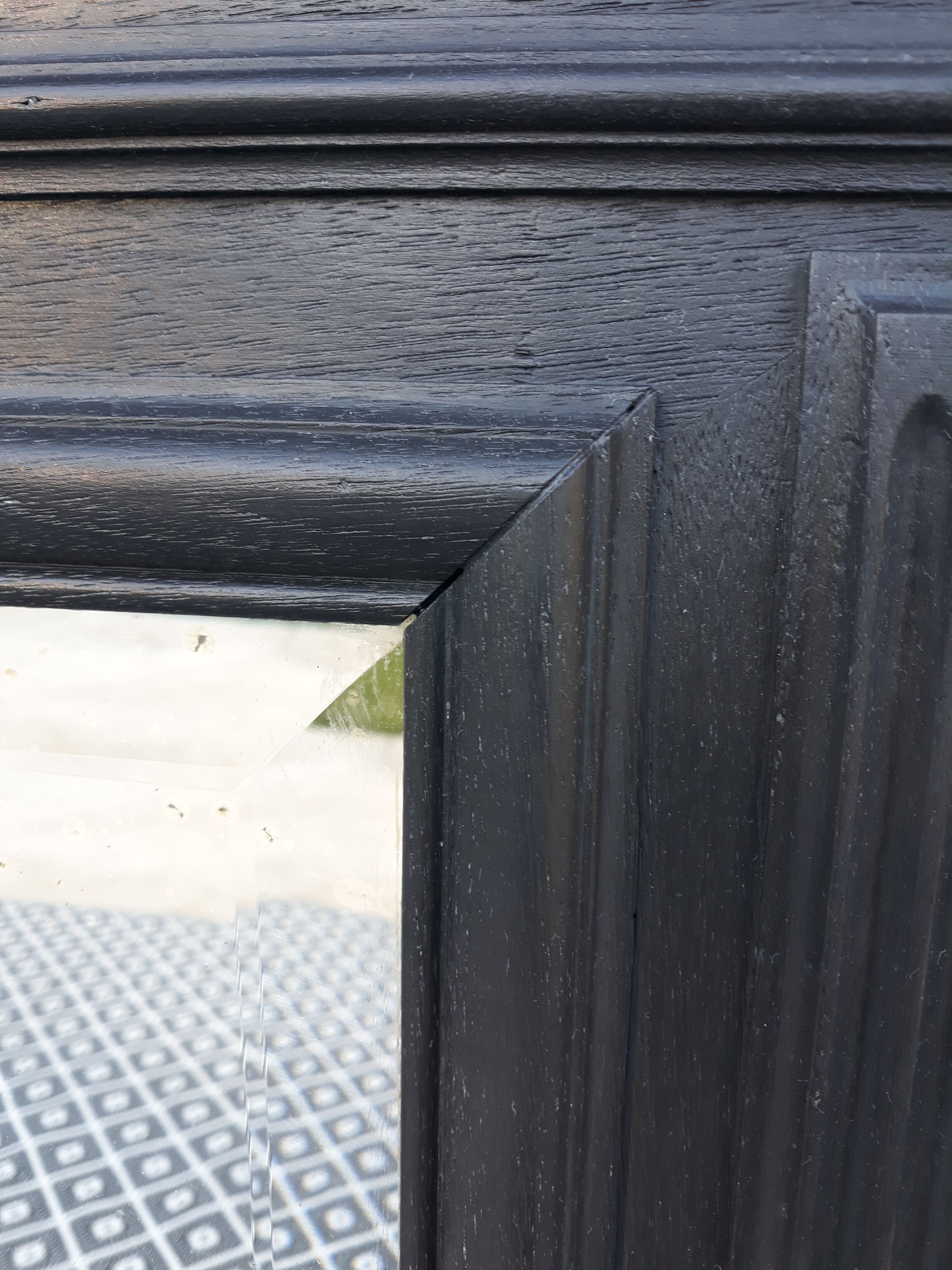 Bevelled trumeau mirror