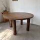 Round table 1950s constructivist walnut