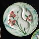 French antique asparagus plates in majolica