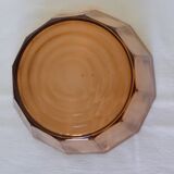 Vintage pink glass salad bowl in art deco style rosaline 201020