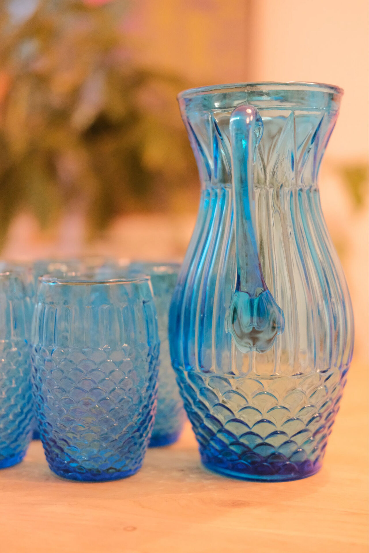 Service à orangeade vintage italien verres et carafe