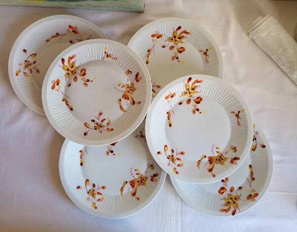 6 Assiettes à Dessert en Porcelaine Haviland France Limoges