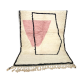Berber carpet Blessed Ouarain white & pink