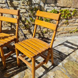 Set of 7 wooden chairs