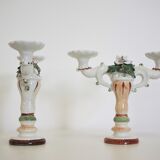 Bassano ceramic candelabra, 1970s, set of 2