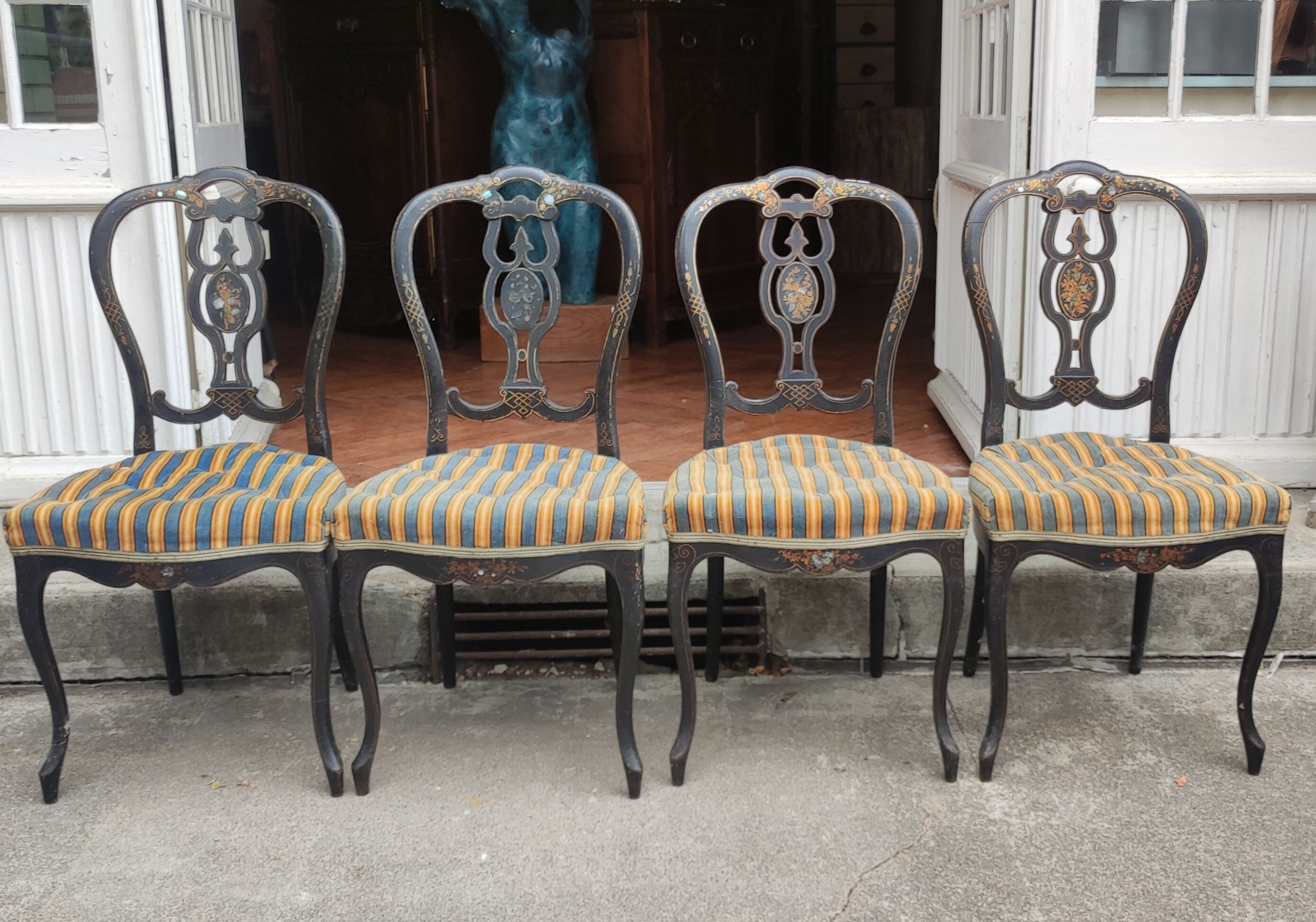 4 Napoleon III chairs